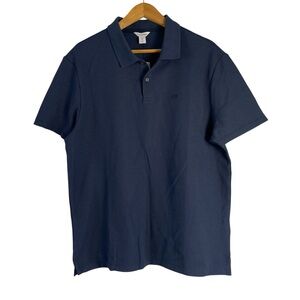 Calvin Klein Pique Polo Shirt Short Sleeves‎ Size Large NEW Ink